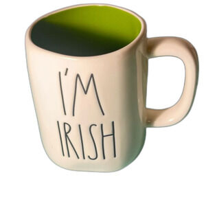 Rae Dunn I’m Irish coffee cup by Magenta green and white